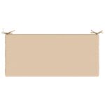 vidaXL Vankúš na lavičku SOEST 100% polyester Krémová 110 x 50 x 5 cm – Obrázok 6