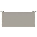 vidaXL Vankúš na lavičku SOEST 100% polyester Sivá 110 x 50 x 5 cm – Obrázok 6