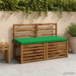 vidaXL Vankúš na lavičku SOEST 100% polyester Zelená 110 x 50 x 5 cm