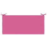 vidaXL Vankúš na lavičku SOEST 100% polyester Ružová 110 x 50 x 5 cm – Obrázok 6