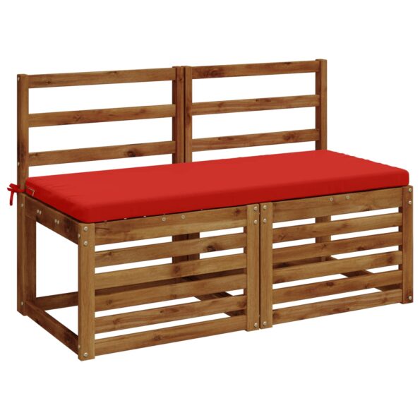 vidaXL Vankúš na lavičku SOEST 100% polyester Červená 110 x 50 x 5 cm – Obrázok 3