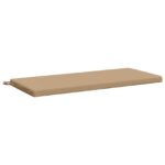 vidaXL Vankúš na lavičku SOEST 100% polyester Piesková 120 x 50 x 5 cm – Obrázok 2