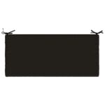 vidaXL Vankúš na lavičku SOEST 100% polyester Čierna 120 x 50 x 5 cm – Obrázok 6