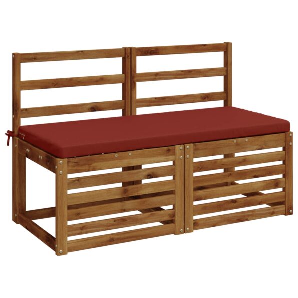vidaXL Vankúš na lavičku SOEST 100% polyester Červená 120 x 50 x 5 cm – Obrázok 3