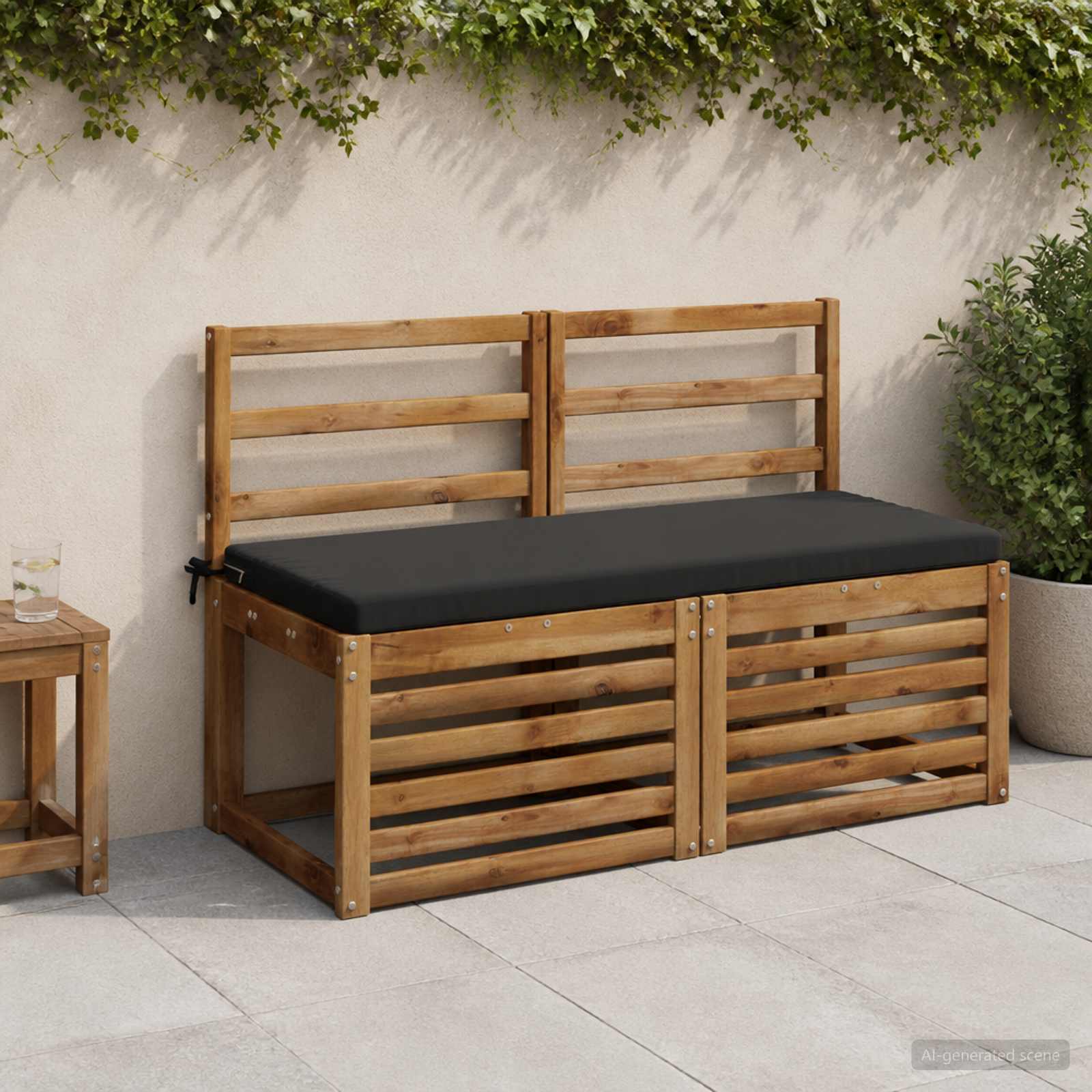949342_1.jpg vidaXL Vankúš na lavičku SOEST 100% polyester Čierna 120 x 50 x 5 cm – Obrázok 1