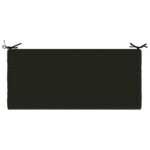vidaXL Vankúš na lavičku SOEST 100% polyester Čierna 120 x 50 x 5 cm – Obrázok 6
