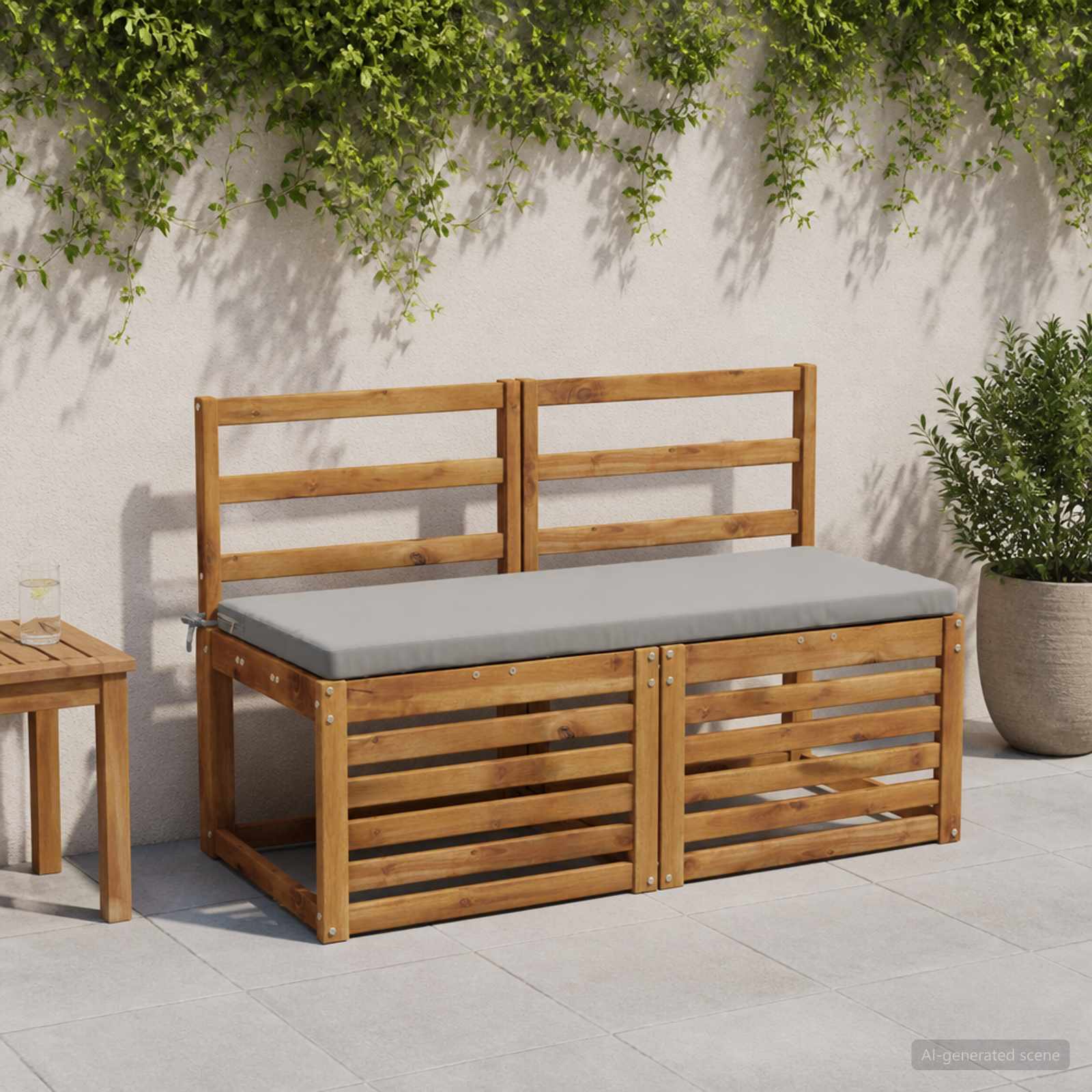 949350_1.jpg vidaXL Vankúš na lavičku SOEST 100% polyester Sivá 120 x 50 x 5 cm – Obrázok 1
