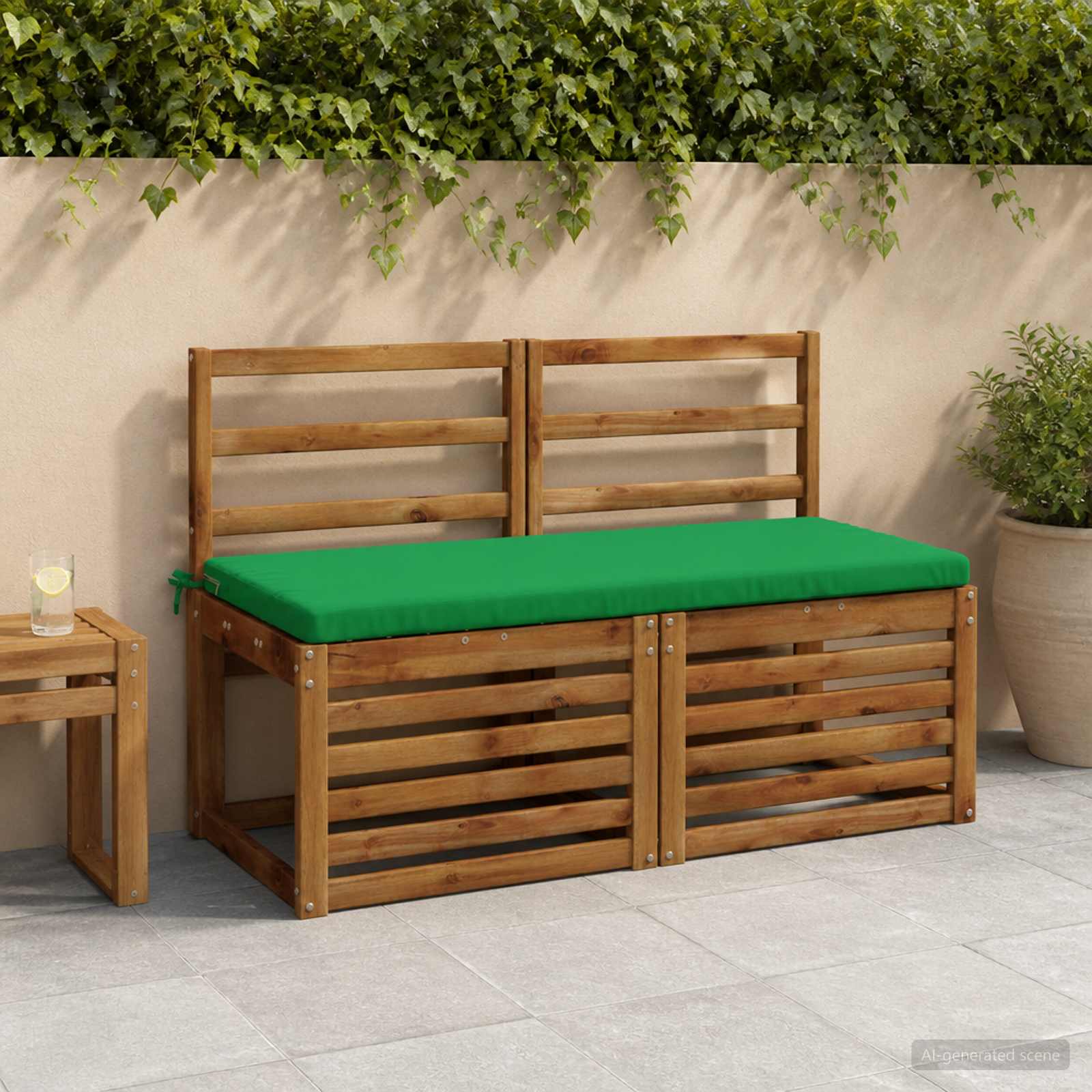 949352_1.jpg vidaXL Vankúš na lavičku SOEST 100% polyester Zelená 120 x 50 x 5 cm – Obrázok 1