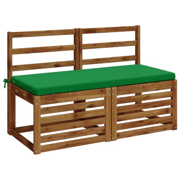 vidaXL Vankúš na lavičku SOEST 100% polyester Zelená 120 x 50 x 5 cm – Obrázok 3