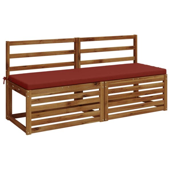 vidaXL Vankúš na lavičku SOEST 100% polyester Červená 140 x 50 x 5 cm – Obrázok 3