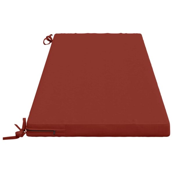 vidaXL Vankúš na lavičku SOEST 100% polyester Červená 140 x 50 x 5 cm – Obrázok 4