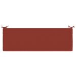 vidaXL Vankúš na lavičku SOEST 100% polyester Červená 140 x 50 x 5 cm – Obrázok 6