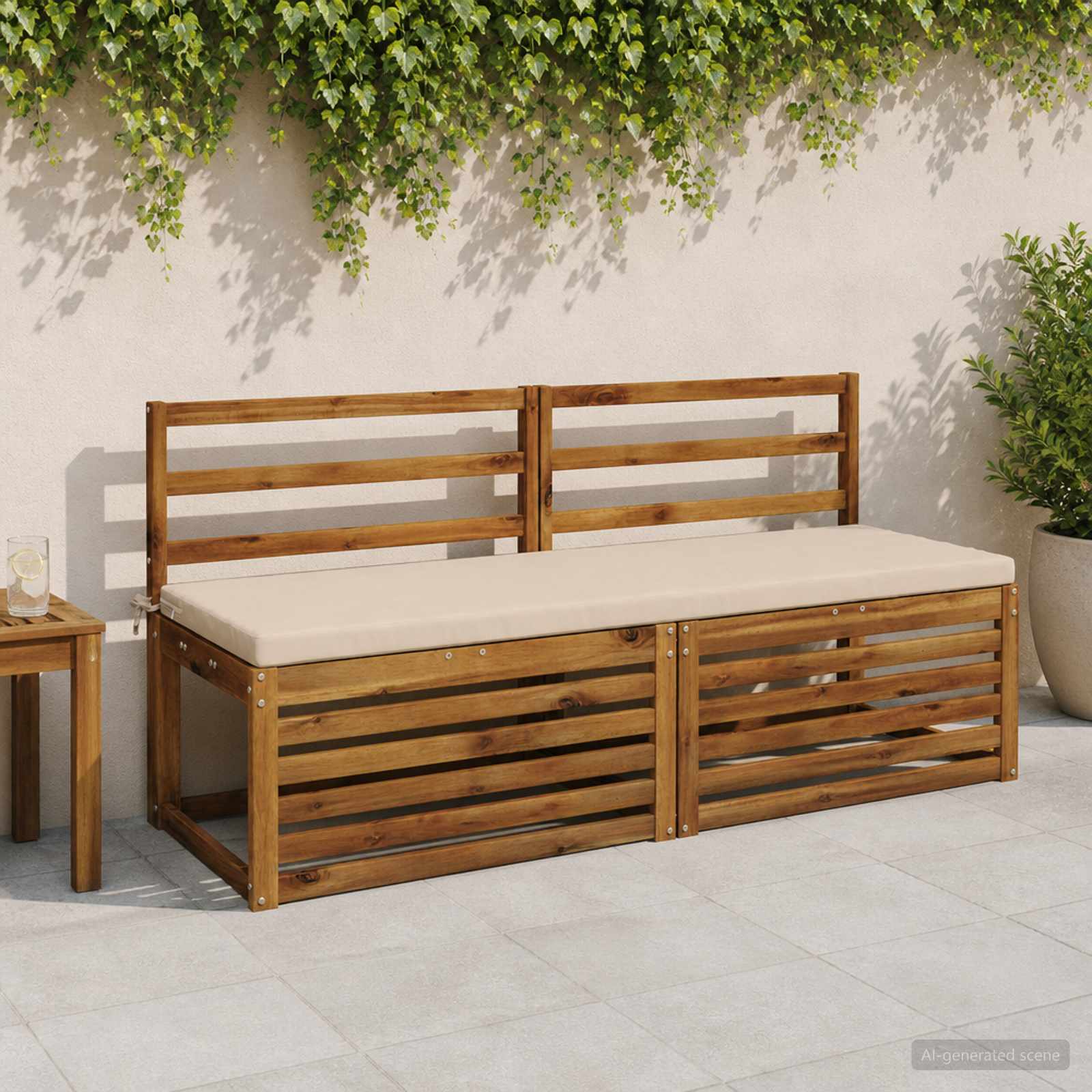 949392_1.jpg vidaXL Vankúš na lavičku SOEST 100% polyester Krémová 140 x 50 x 5 cm – Obrázok 1