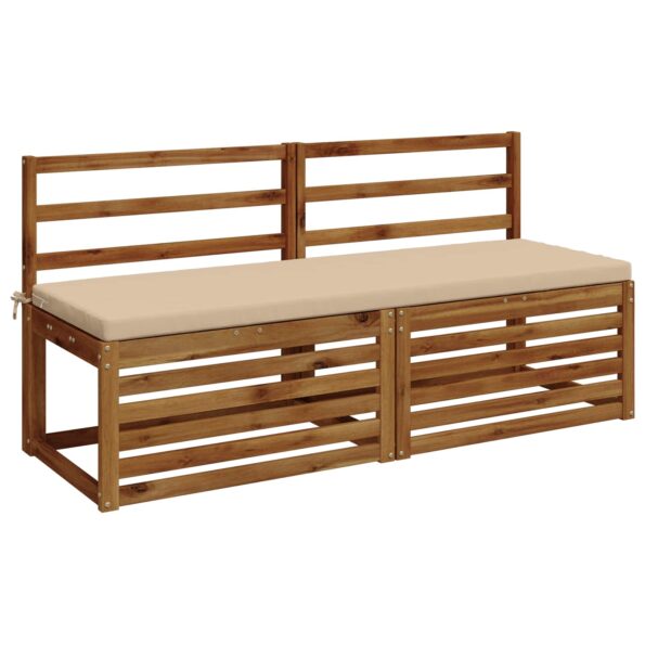 vidaXL Vankúš na lavičku SOEST 100% polyester Krémová 140 x 50 x 5 cm – Obrázok 3