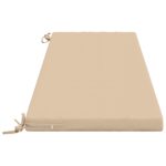 vidaXL Vankúš na lavičku SOEST 100% polyester Krémová 140 x 50 x 5 cm – Obrázok 4