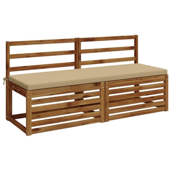 vidaXL Vankúš na lavičku SOEST 100% polyester Béžová 140 x 50 x 5 cm – Obrázok 3