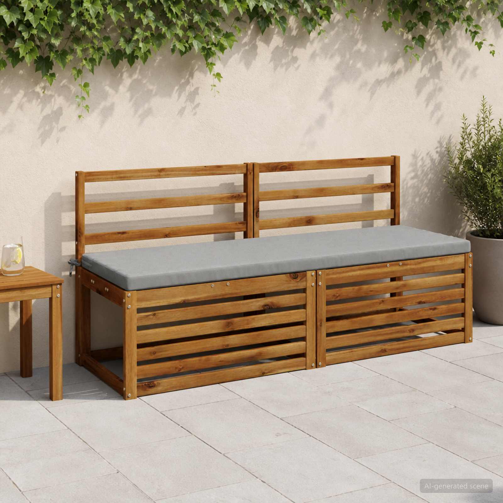949408_1.jpg vidaXL Vankúš na lavičku SOEST 100% polyester Sivá 140 x 50 x 5 cm – Obrázok 1