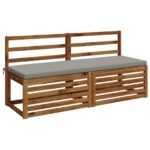 vidaXL Vankúš na lavičku SOEST 100% polyester Sivá 140 x 50 x 5 cm – Obrázok 3