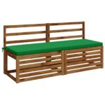 vidaXL Vankúš na lavičku SOEST 100% polyester Zelená 140 x 50 x 5 cm – Obrázok 3