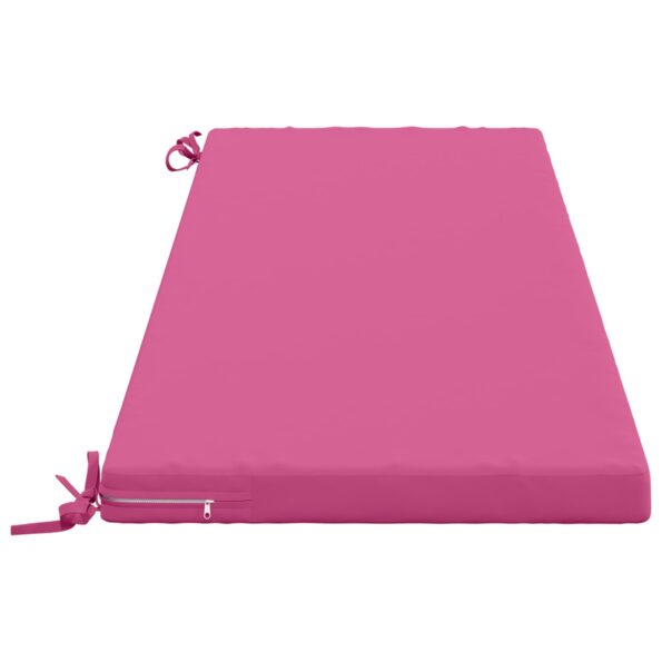 vidaXL Vankúš na lavičku SOEST 100% polyester Ružová 140 x 50 x 5 cm – Obrázok 4