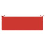 vidaXL Vankúš na lavičku SOEST 100% polyester Červená 140 x 50 x 5 cm – Obrázok 6