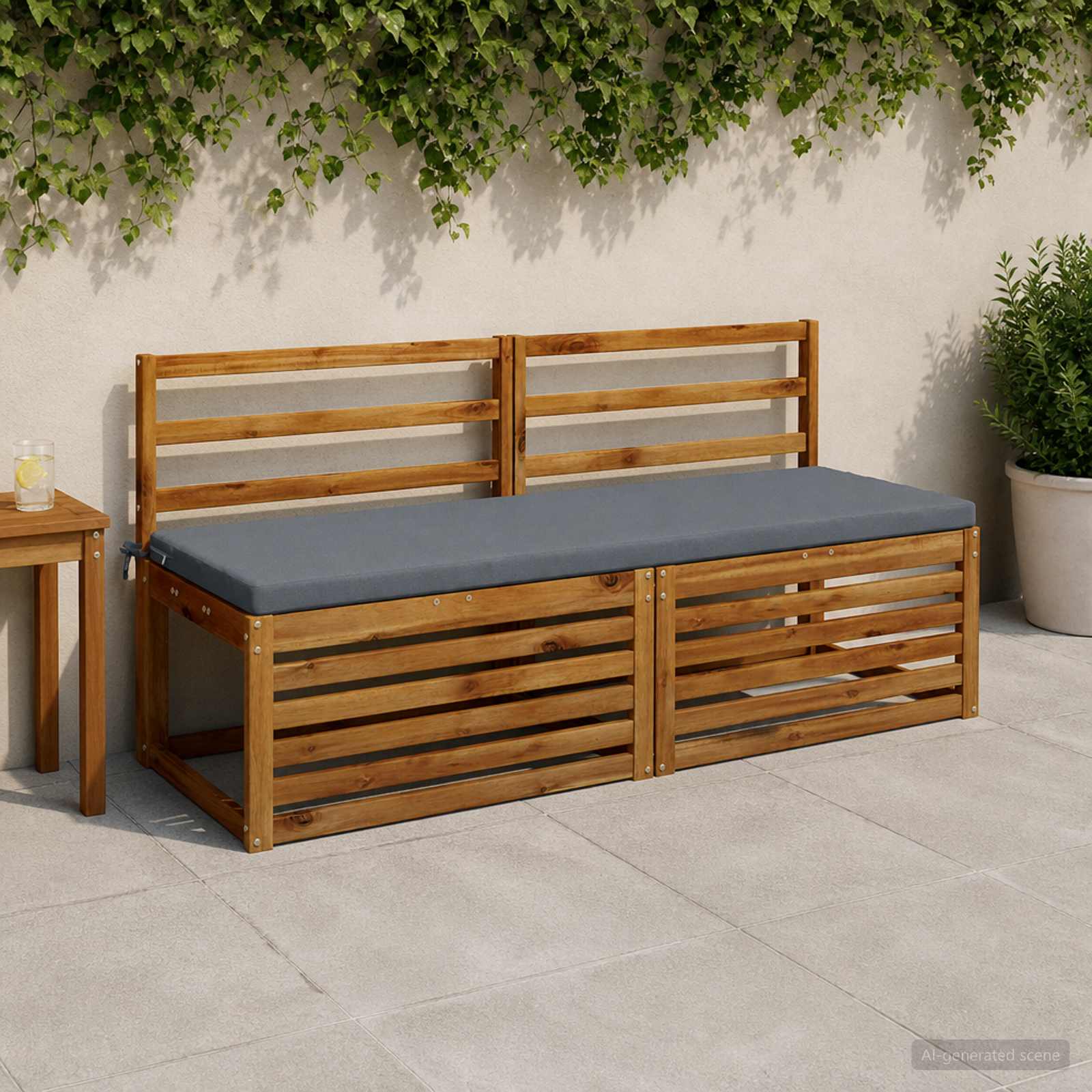 949438_1.jpg vidaXL Vankúš na lavičku SOEST 100% polyester Modrá 150 x 50 x 5 cm – Obrázok 1