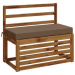 vidaXL Vankúš na lavičku SOEST 100% polyester Sivohnedá 60 x 40 x 8 cm – Obrázok 3