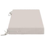 vidaXL Vankúš na lavičku SOEST 100% polyester Biela 60 x 40 x 8 cm – Obrázok 4