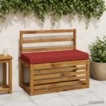 vidaXL Vankúš na lavičku SOEST 100% polyester Červená 60 x 40 x 8 cm