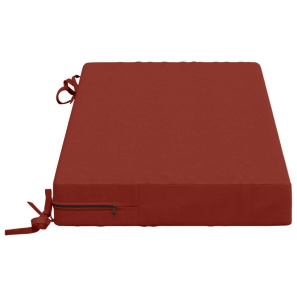 vidaXL Vankúš na lavičku SOEST 100% polyester Červená 60 x 40 x 8 cm – Obrázok 4