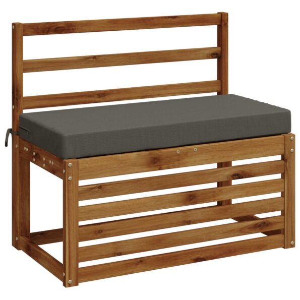 vidaXL Vankúš na lavičku SOEST 100% polyester Sivá 60 x 40 x 8 cm – Obrázok 3