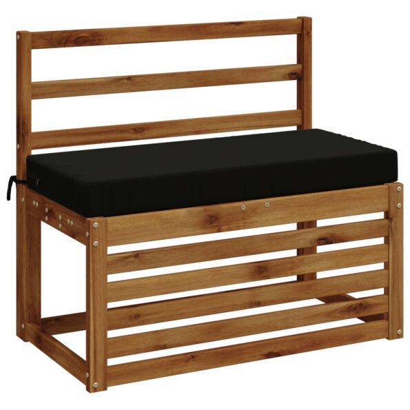 vidaXL Vankúš na lavičku SOEST 100% polyester Čierna 60 x 40 x 8 cm – Obrázok 3