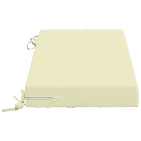vidaXL Vankúš na lavičku SOEST 100% polyester Krémová 60 x 40 x 8 cm – Obrázok 4