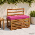 vidaXL Vankúš na lavičku SOEST 100% polyester Ružová 60 x 40 x 8 cm