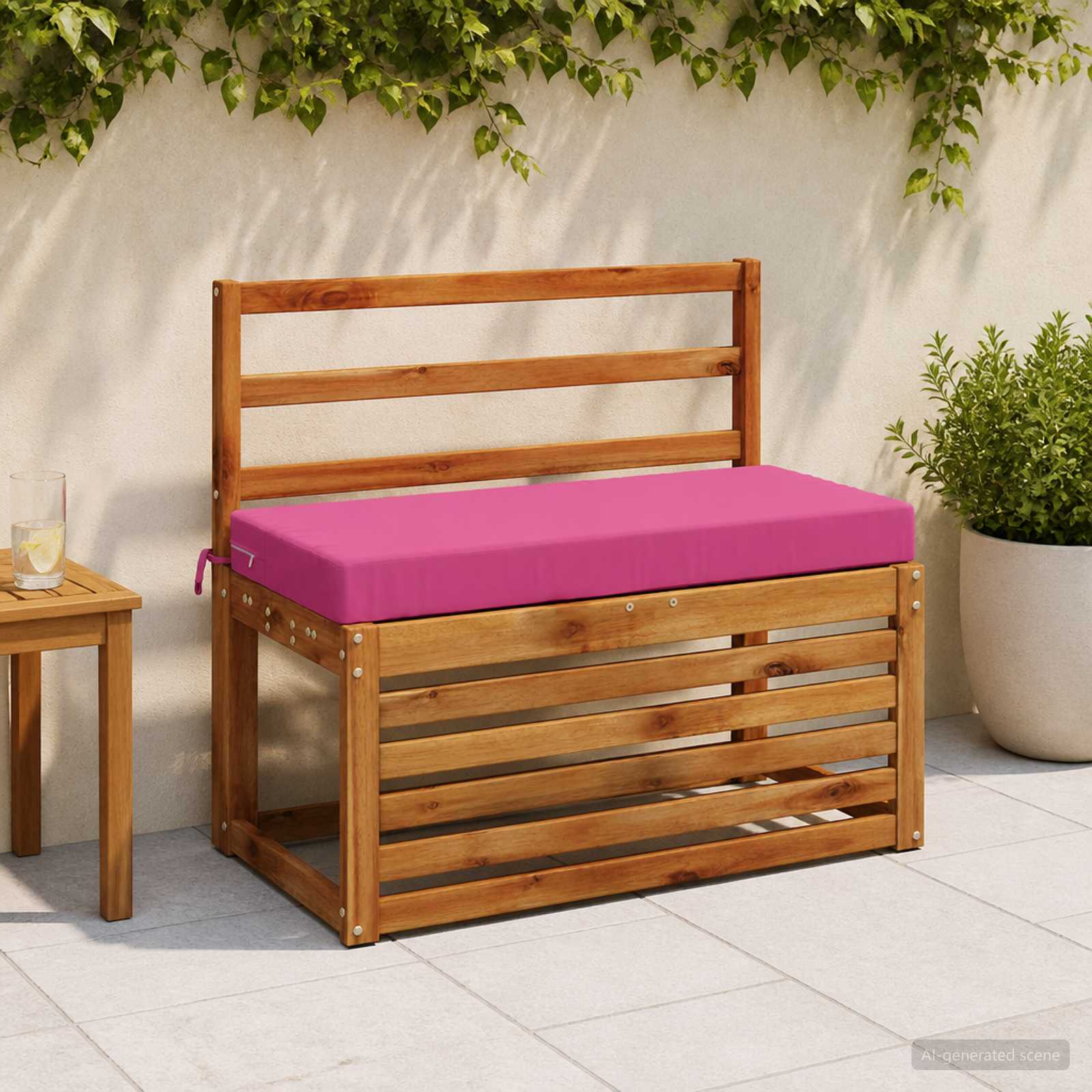 949534_1.jpg vidaXL Vankúš na lavičku SOEST 100% polyester Ružová 60 x 40 x 8 cm – Obrázok 1