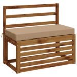 vidaXL Vankúš na lavičku SOEST 100% polyester Piesková 80 x 40 x 8 cm – Obrázok 2