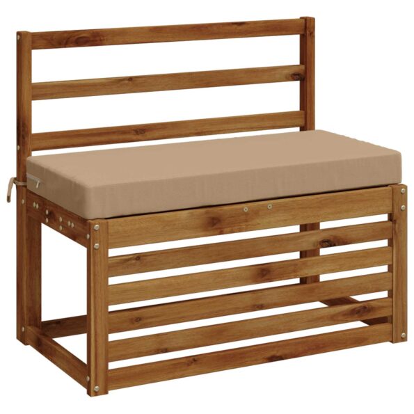 vidaXL Vankúš na lavičku SOEST 100% polyester Piesková 80 x 40 x 8 cm – Obrázok 2