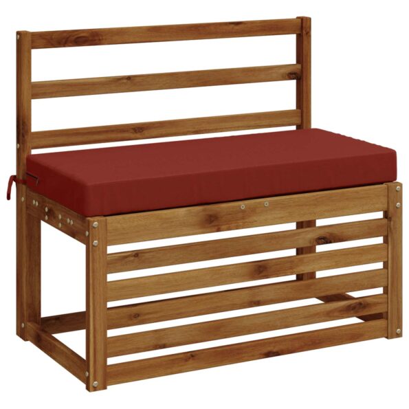 vidaXL Vankúš na lavičku SOEST 100% polyester Červená 80 x 40 x 8 cm – Obrázok 3