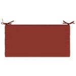vidaXL Vankúš na lavičku SOEST 100% polyester Červená 80 x 40 x 8 cm – Obrázok 6