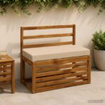 vidaXL Vankúš na lavičku SOEST 100% polyester Krémová 80 x 40 x 8 cm