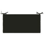 vidaXL Vankúš na lavičku SOEST 100% polyester Čierna 80 x 40 x 8 cm – Obrázok 6