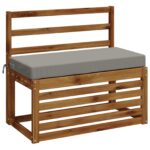 vidaXL Vankúš na lavičku SOEST 100% polyester Sivá 80 x 40 x 8 cm – Obrázok 3