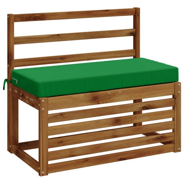 vidaXL Vankúš na lavičku SOEST 100% polyester Zelená 80 x 40 x 8 cm – Obrázok 3