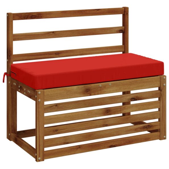 vidaXL Vankúš na lavičku SOEST 100% polyester Červená 80 x 40 x 8 cm – Obrázok 3