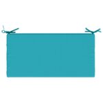 vidaXL Vankúš na lavičku SOEST 100% polyester Tyrkysová 80 x 40 x 8 cm – Obrázok 6