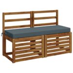 vidaXL Vankúš na lavičku SOEST 100% polyester Modrá 100 x 40 x 8 cm – Obrázok 3