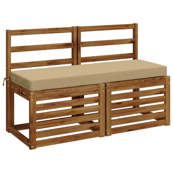 vidaXL Vankúš na lavičku SOEST 100% polyester Béžová 100 x 40 x 8 cm – Obrázok 3