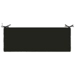 vidaXL Vankúš na lavičku SOEST 100% polyester Čierna 100 x 40 x 8 cm – Obrázok 5