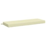 vidaXL Vankúš na lavičku SOEST 100% polyester Krémová 100 x 40 x 8 cm