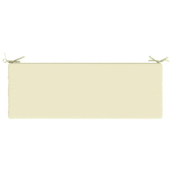 vidaXL Vankúš na lavičku SOEST 100% polyester Krémová 100 x 40 x 8 cm – Obrázok 5